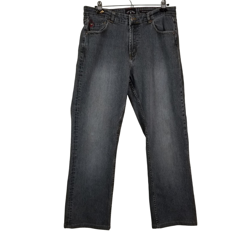 Jack of Spades The Highroller Stretch Jeans Men 34x34 Dark Gray JF4P14B Straight